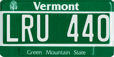 VT license plate LRU440