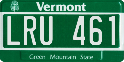 VT license plate LRU461