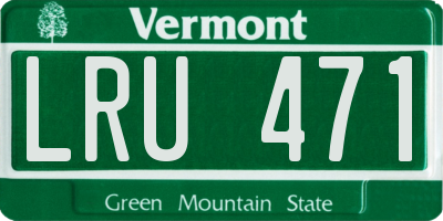 VT license plate LRU471