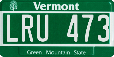 VT license plate LRU473