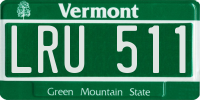 VT license plate LRU511
