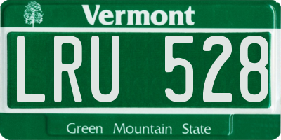 VT license plate LRU528