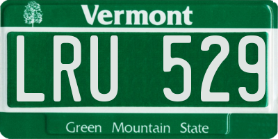 VT license plate LRU529