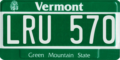 VT license plate LRU570