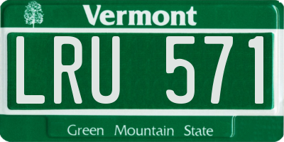 VT license plate LRU571