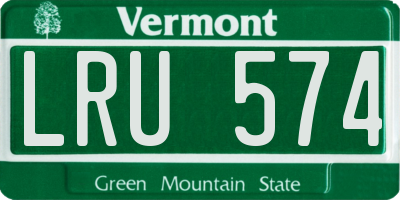 VT license plate LRU574