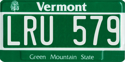 VT license plate LRU579