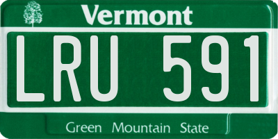 VT license plate LRU591