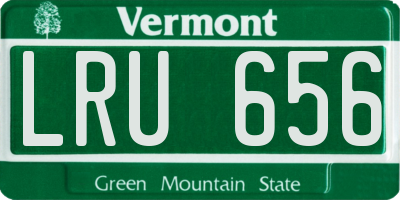 VT license plate LRU656