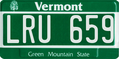 VT license plate LRU659