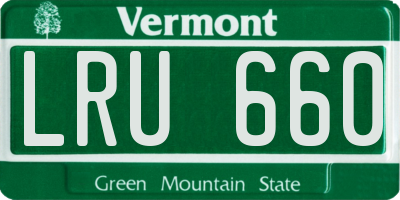 VT license plate LRU660