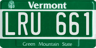 VT license plate LRU661