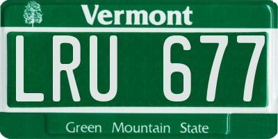VT license plate LRU677