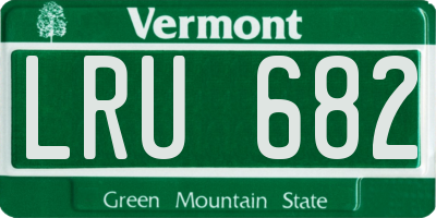 VT license plate LRU682