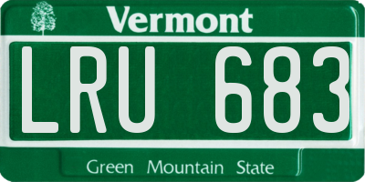 VT license plate LRU683