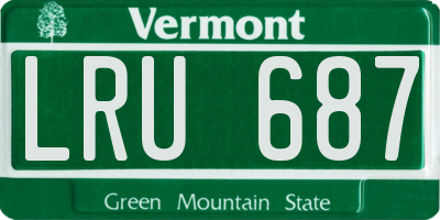 VT license plate LRU687
