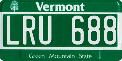 VT license plate LRU688