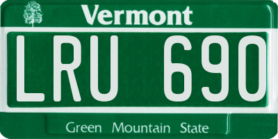 VT license plate LRU690