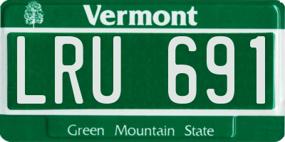 VT license plate LRU691