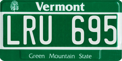 VT license plate LRU695