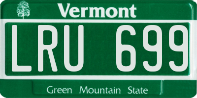 VT license plate LRU699