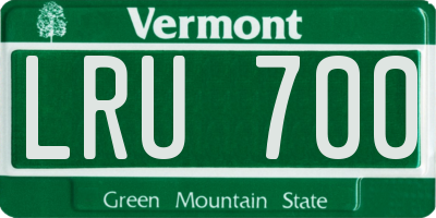 VT license plate LRU700