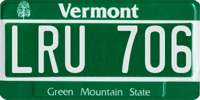 VT license plate LRU706