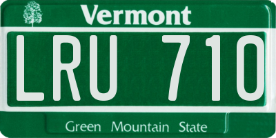VT license plate LRU710