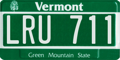 VT license plate LRU711