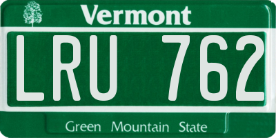 VT license plate LRU762