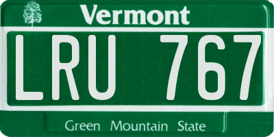 VT license plate LRU767