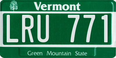 VT license plate LRU771