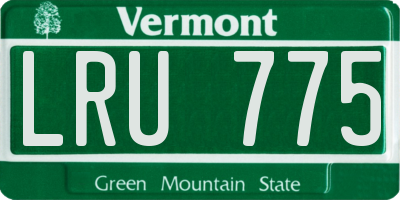 VT license plate LRU775