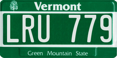 VT license plate LRU779