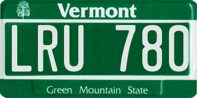 VT license plate LRU780