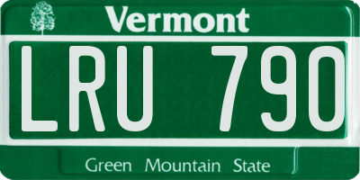 VT license plate LRU790