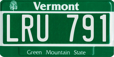 VT license plate LRU791