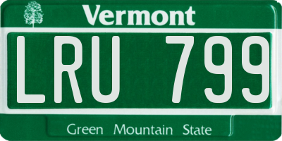 VT license plate LRU799