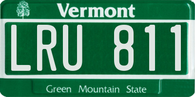 VT license plate LRU811