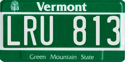VT license plate LRU813