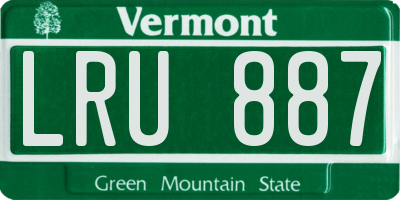 VT license plate LRU887