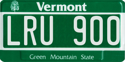 VT license plate LRU900
