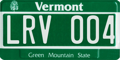 VT license plate LRV004