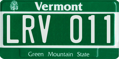 VT license plate LRV011