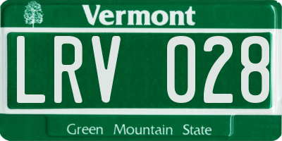 VT license plate LRV028