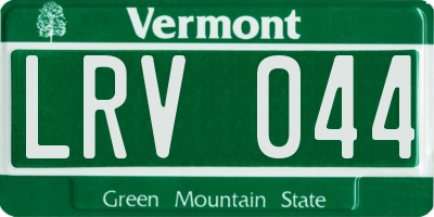 VT license plate LRV044