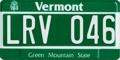 VT license plate LRV046