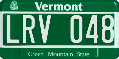 VT license plate LRV048