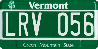 VT license plate LRV056