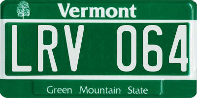VT license plate LRV064